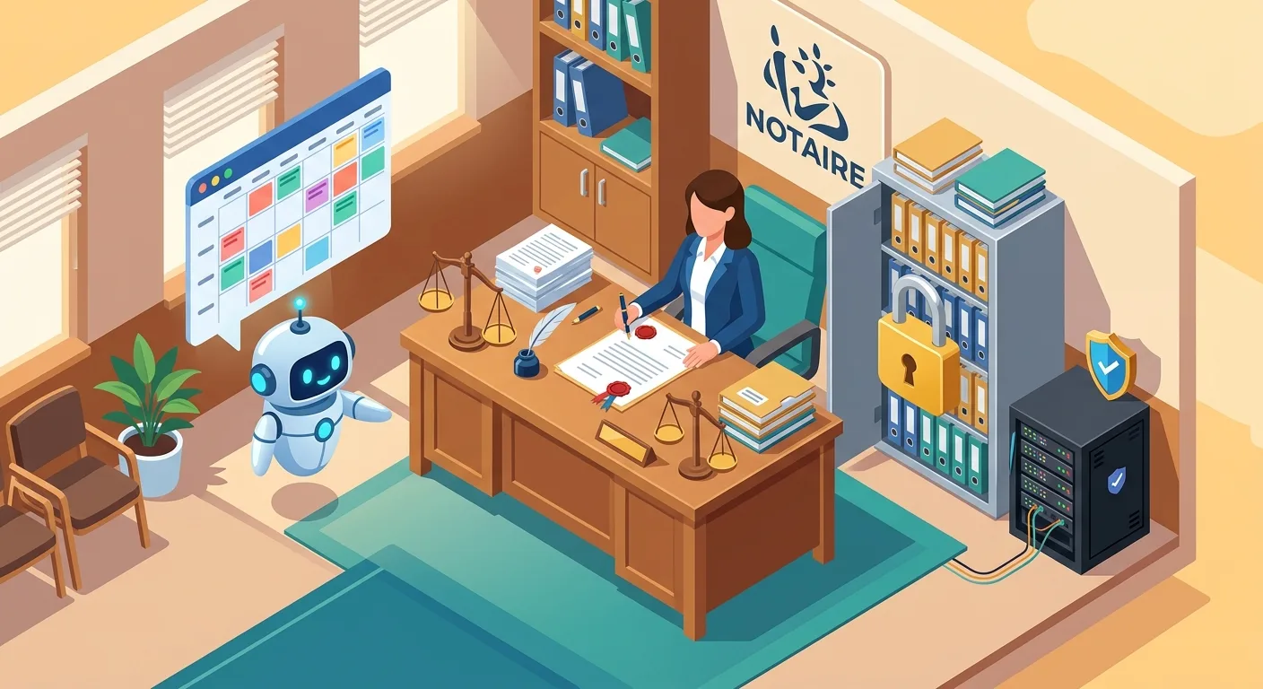 Agent IA pour notaire : automatiser RDV, collecte de pièces et suivi des dossiers avec OpenClaw (2026)