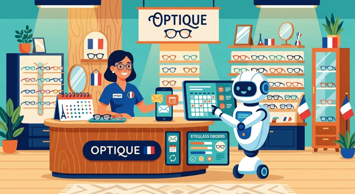 Agent IA pour opticien : automatiser RDV d'examen de vue, anti no-show et suivi des lunettes avec OpenClaw (2026)